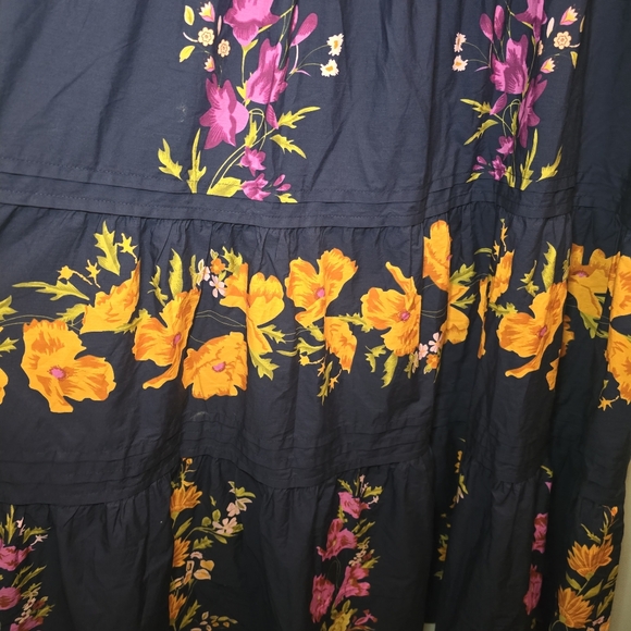 NWT Anthropologie The Somerset Maxi Dress Size 2X Navy Blue Blueberry Pockets - Picture 6 of 12